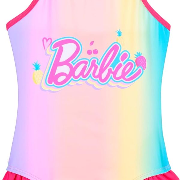 Barbie Girls One Piece Swimsuit, Kids Swimsuit, Sizes 4-10 Years