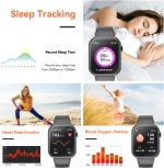 ⁦Hwagol Smart Watch (Answer/Make Call) 1.85inch Fitness Tracker, DIY Dials/Pedometer/Calories/Multiple Sport Modes/Voice Assistant, Smart Watches for Men Women Android iOS Phones⁩ - الصورة ⁦4⁩