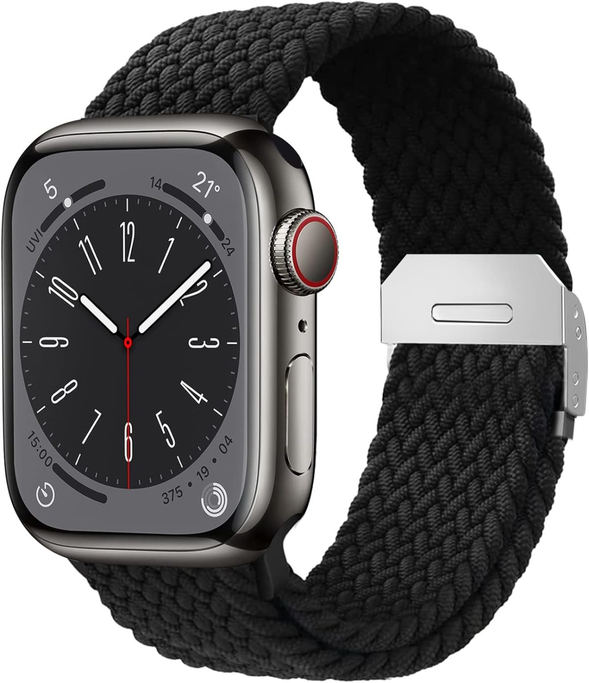 Compatible with Apple Watch Strap Band 49mm 46mm 45mm 44mm 42mm Braided Replacement Bands Adjustable Stretchable Elastics Sport Wristband for iWatch ultra2 ultra Series10/9/8/7/6/SE/5/4/3/2/1