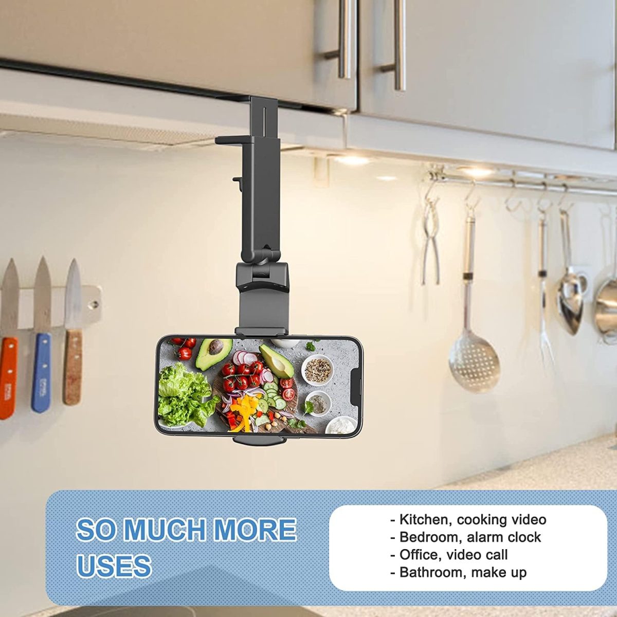 ⁦Universal Airplane Phone Stand Holder, Maproti Travel Essentials Phone Mount for Desk with 360 Degree Rotation, Handsfree Travel Must Haves Phone Clip, Flexible Accessories for Flying⁩ - الصورة ⁦6⁩