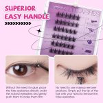 ⁦OneNine False Eyelashes, 36pcs 8-11cm Lash Clusters Lash Extensions, Reusable Strip Lashes DIY Eyelash Extension Curl Long Individual Lashes Eyelash Clusters, Easy to Apply⁩ - الصورة ⁦4⁩