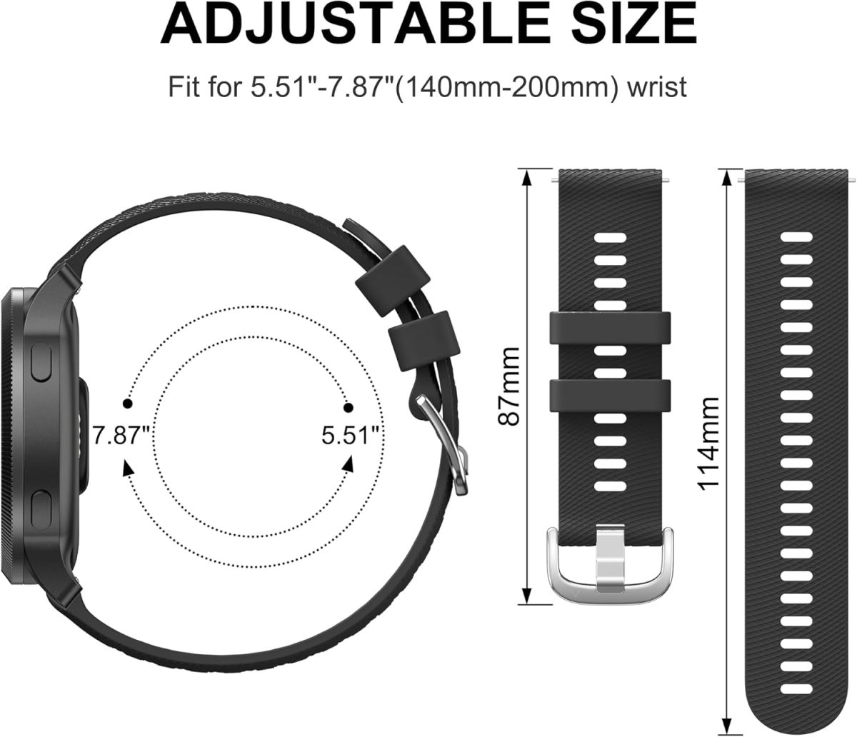 ⁦Silicone Band for Huawei Watch GT4/5 41mm Strap,18mm New Soft Silicone Loop Strap for Huawei GT4 /5 41mm Huawei GT 5 pro 42mm Women Men⁩ - الصورة ⁦3⁩