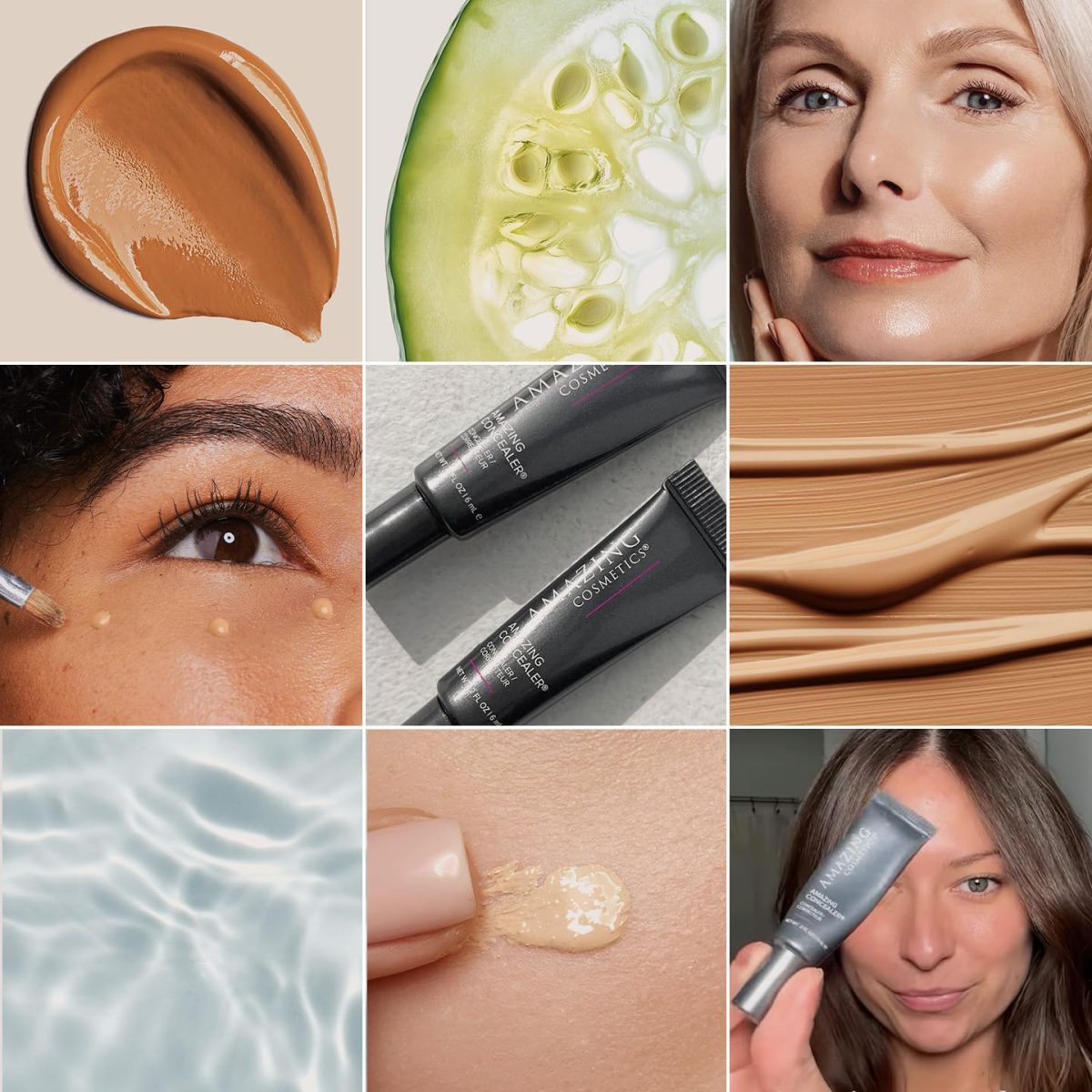 ⁦AmazingCosmetics Amazing Concealer, full coverage long wear concealer makeup for undereye dark circles, acne, blemishes and spots, color correcting shades, melts into skin for most natural finish⁩ - الصورة ⁦6⁩