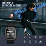 ⁦DMG TECH 1.85" Smart Watches for Men with Bluetooth Call (Answer/Make Call),New Fitness Tracker, IP68 Waterproof Military Smart Watches with Heart Rate, Blood Oxygen and Sleep Monitor (Black)⁩ - الصورة ⁦5⁩