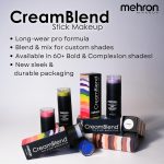 ⁦Mehron Makeup CreamBlend Stick - Body Paint (.75oz) (White)⁩ - الصورة ⁦4⁩
