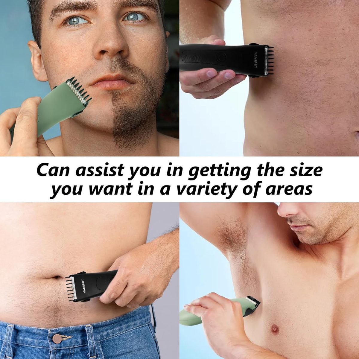⁦CR8GR8 Body Trimmer Guards,Guides Fit for Manspot Groin Hair Trimmer for Men,8pcs Clipper guards Set Fit for Meridian Ball Timmer,0.02inch to 0.5Inch(0.5mm-12mm) Black⁩ - الصورة ⁦6⁩
