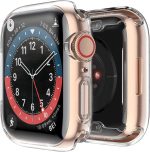⁦Julk [2-Pack] 45mm Case for Apple Watch Series 9 (2023) Series 8 Series 7 Screen Protector, Overall Protective Case TPU HD Ultra-Thin Cover for iWatch, Transparent⁩ - الصورة ⁦7⁩