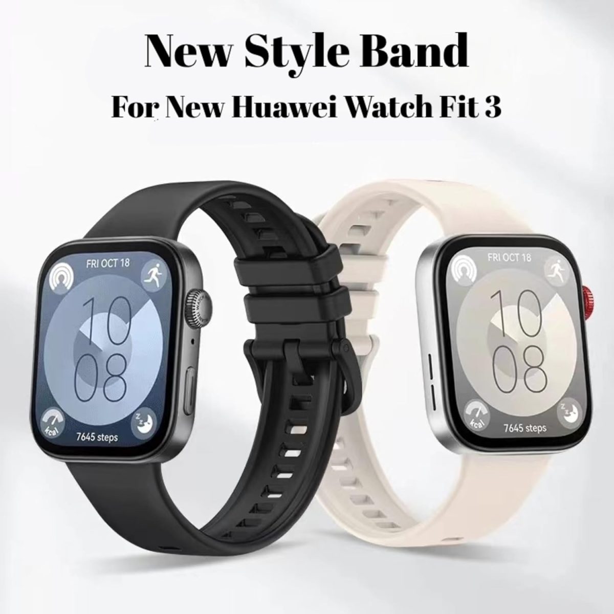 ⁦NESLIN Band Compatible with Huawei Watch Fit 4/4 Pro 2025/Fit 3 Strap with Colorful Buckle, Breathable Silicone Soft Band Comfortable Strap Replacement for Huawei Watch Fit 4/4 Pro Men Women⁩ - الصورة ⁦3⁩