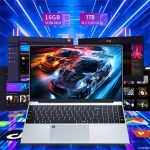 ⁦Gaming Laptop,15.6 Inch FHD IPS 1920*1080 Laptop Computer, Laptops 12th Gen N95 Processor (Up to 3.4GHz) , 16GB 1TB SSD, Supports 180 Angle Opening Backlit Keyboard Fingerprint Unlock Win 11 Pro⁩ - الصورة ⁦4⁩