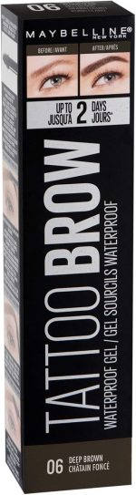 Maybelline New York Tattoo Brow Waterproof Eyebrow Gel No. 06 Deep Brown 5ml