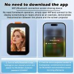 ⁦Otufan Selfie Monitor Screen for iPhone, with Speaker, Wireless Recording, Using Phone Rear Camera for Selfie Vlog, Live Streaming, TikTok, Screen Sharing, 2in (No Clip Black)⁩ - الصورة ⁦7⁩