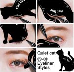⁦Tazweeq 4 Pcs Eyeliner Stencils for Cat Eye Winged, Different Effects, Eyeshadow Applicators, Tool Guide⁩ - الصورة ⁦4⁩