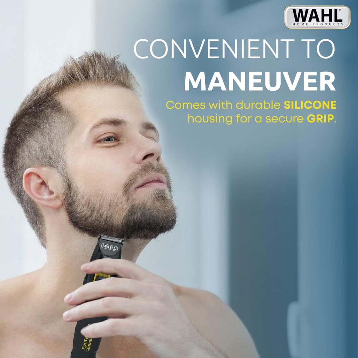 ⁦WAHL Extreme Grip 4-in-1 Multi-Grooming Trimmer for Men | High-Performance Stainless-Steel Blades | 12 Guide Combs with Adjustable Lengths (0.5mm-11mm) | 120 Min Runtime (9893-1927)⁩ - الصورة ⁦5⁩