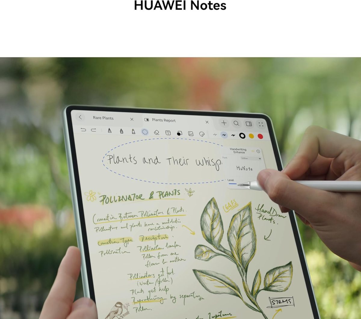 ⁦HUAWEI MatePad Pro 12.2" Tablet,12+512G OLED PaperMatte Display, PC-level WPS Office & HUAWEI Notes, GoPaint APP with Brushes, Glide Keyboard, Extra Care+ Wireless Mouse + M-Pencil+ Backpack (Green)⁩ - الصورة ⁦6⁩