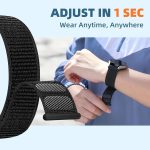 ⁦Adjustable Nylon Sport Watch Bands for Apple Watch,Strap Breathable Woven Sport ，Nylon Strap for Apple Watch Series 10 Strap 9 8 7 6 5 4 3 SE/2(20MM), One Size, One Size, Acetate, Sapphire⁩ - الصورة ⁦5⁩