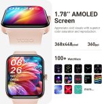 ⁦TOZO S4 AcuFit One Smart Watch 1.78" AMOLED Ultra-Clear Screen for Men Women, Call/Answer Fitness Tracker, Heart Rate Sleep Blood Oxygen Monitor IP68 Waterproof for ios 11.0+ Android 9.0+, Rose Gold⁩ - الصورة ⁦2⁩