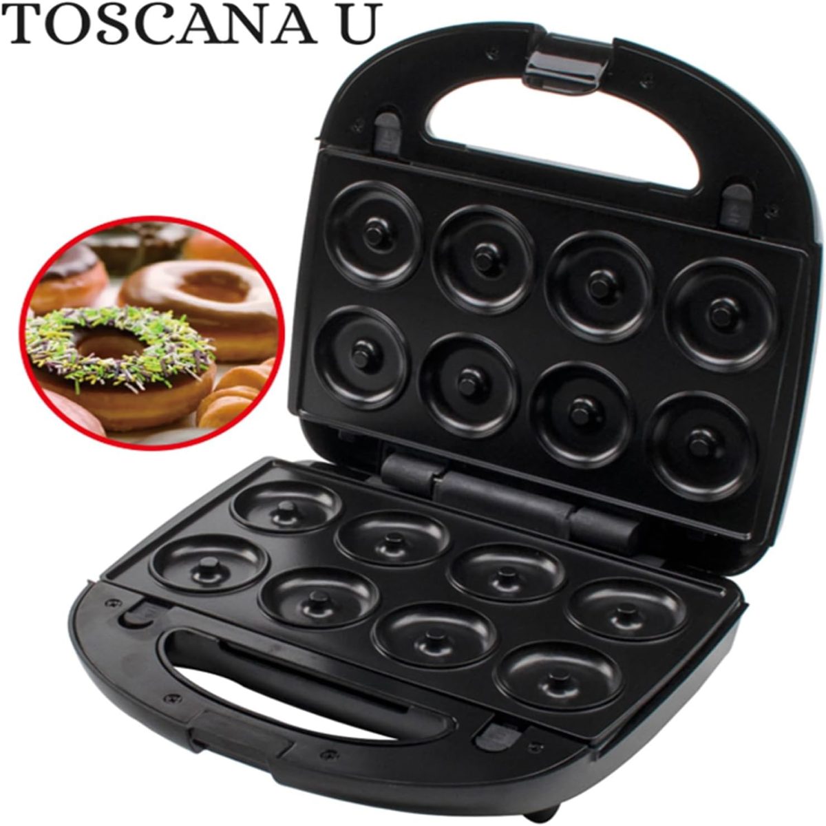 ⁦Sandwich Maker, Waffle Maker, Kurp Maker, Donut, Biscuit, Sandwich, Walnut Maker 7 in 1 Multifunctional Non-Stick Removable LED Indicator Lights, Auto Heating 800W R.217⁩ - الصورة ⁦8⁩