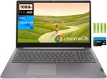 Lenovo IdeaPad 3i 15.6" FHD Chromebook, Intel Celeron N4500 Processor, 4GB RAM, 192GB Storage(64GB eMMC + 128GB Flash Memory), Webcam, Wi-Fi 6, Bluetooth, SD Card Reader, HDMI, Artic Grey, Chrome OS