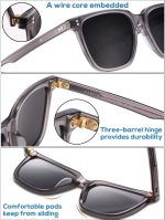 ⁦CARFIA Polarized Men's Sunglasses UV400 Protection for Driving Fishing Hiking Golf Outdoor Sport Glasses⁩ - الصورة ⁦4⁩