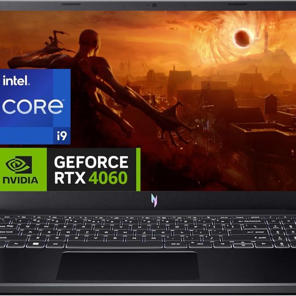acer Nitro V 15 15.6" FHD IPS 144Hz Gaming Laptop, Intel i9-13900H, 32GB DDR5, 1TB SSD, GeForce RTX 4060 8GB GDDR6, Backlit Keyboard, Wi-Fi 6, Win 11 Pro, Black, 256GB Docking Station Set