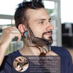 ⁦2 Pack Beard Shaping Styling and Haircut Tools for Men: Perfect for Men for Hairline Line-up, Edging - Stencil/Template for Trimming, Mustache, Goatee, Neckline, Great Gift, Black +Transparent⁩ - الصورة ⁦5⁩