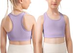 SEAUR Girls Dance Crop Tank Tops Solid Crewneck Racerback Athletic Camisoles Fashion Quick Dry Elastic Soft Dancewear