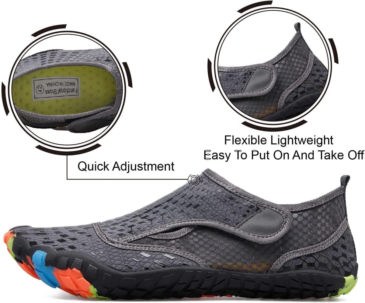 ⁦L-RUN Water Shoes Mens Womens Outdoor Quick Dry Aqua Barefoot Beach Shoes for Swim Surf Diving Summer Water Sports⁩ - الصورة ⁦5⁩