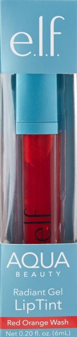 ⁦e.l.f. e. l. f. Limited Edition Aqua Beauty Radiant Gel Lip Stain- 57042 Red Orange Wash⁩ - الصورة ⁦2⁩