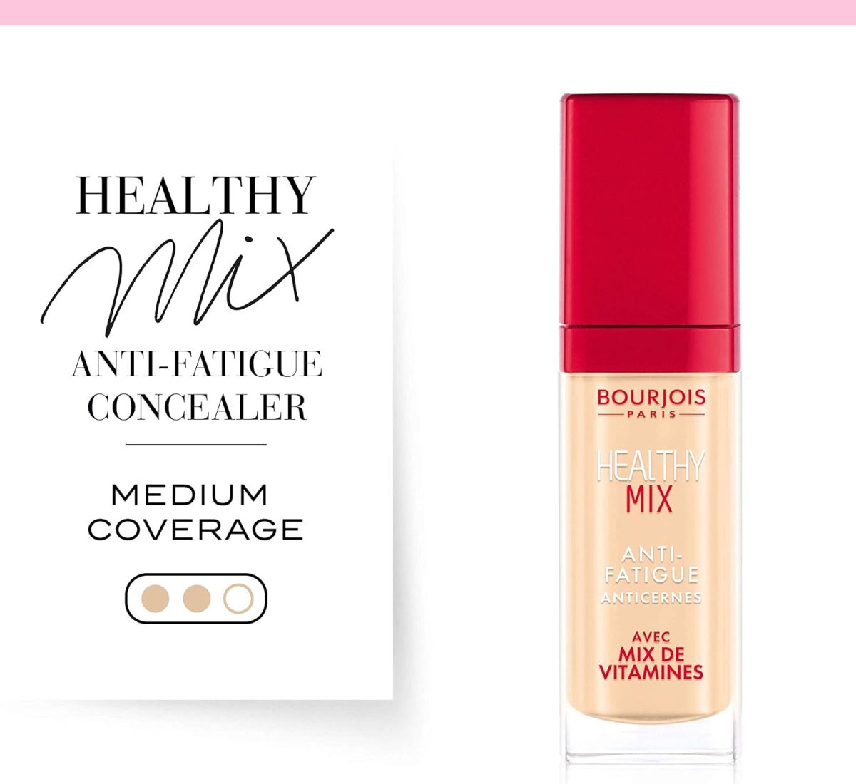 ⁦Bourjois Healthy Mix Anti-Fatigue Concealer. 51 Light. 10 ml– 0.34 Fl Oz⁩ - الصورة ⁦3⁩
