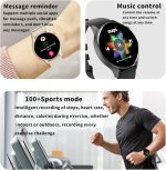 ⁦Smartwatch with Bluetooth Calls/Smart Notifications 1.43", Fitness Tracker with 100+ Sport Modes, Sleep/Stress Health Tracker, Compatible with Android & iOS (Beige)⁩ - الصورة ⁦3⁩
