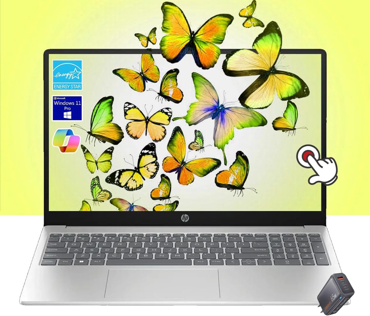 HP 15.6" Touchscreen Business Laptop | 6-Core i3-1215U (Outperforms i5 1135G7) | 32GB RAM | 1TB SSD | Win 11 Pro | Sleek Silver | W/Charger