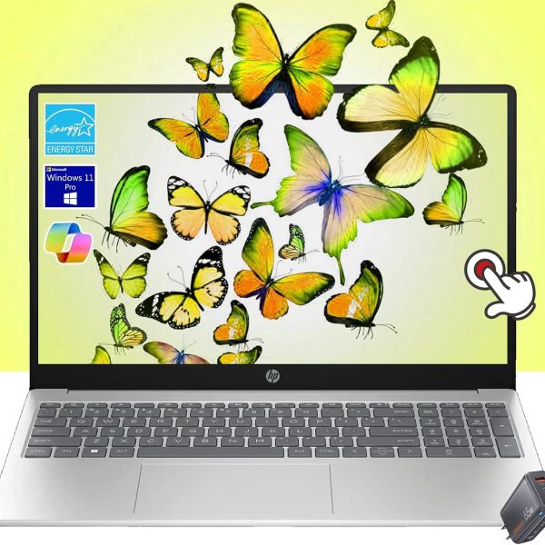 HP 15.6" Touchscreen Business Laptop | 6-Core i3-1215U (Outperforms i5 1135G7) | 32GB RAM | 1TB SSD | Win 11 Pro | Sleek Silver | W/Charger