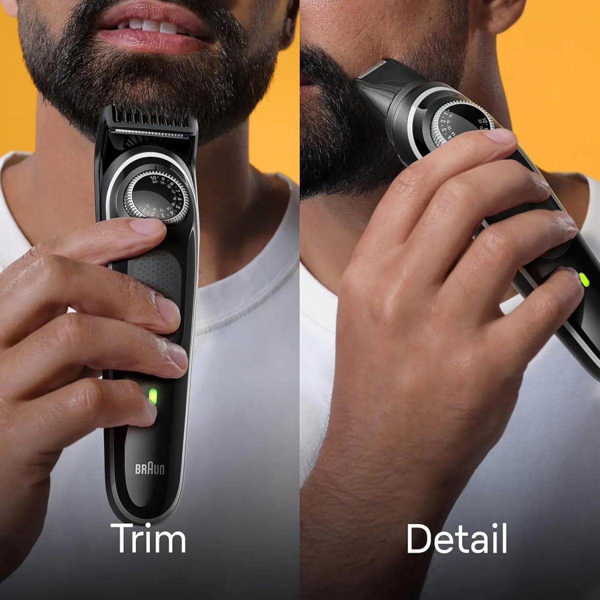 ⁦Braun BT3440 Beard Trimmer 3 With Precision Wheel, 4 Styling tools, 80 mins Runtime, Precise Styling at home, 40 length Settings - Black⁩ - الصورة ⁦4⁩