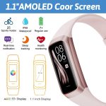 ⁦Smart Activity Tracke with1.1' Slim-thin Fitness Band, Fitness Tracker with Blood Oxygen Heart Rate & Sleep Monitor, 25+ Sport Modes with Step Count for Women&Men, IP67 Waterproof for Andorid iOS Pink⁩ - الصورة ⁦3⁩