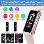 ⁦Smart Activity Tracke with1.1' Slim-thin Fitness Band, Fitness Tracker with Blood Oxygen Heart Rate & Sleep Monitor, 25+ Sport Modes with Step Count for Women&Men, IP67 Waterproof for Andorid iOS Pink⁩ - الصورة ⁦2⁩