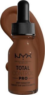 NYX PROFESSIONAL MAKEUP Total Control Pro Drop Foundation, Skin-True Buildable Coverage - Deep Rich