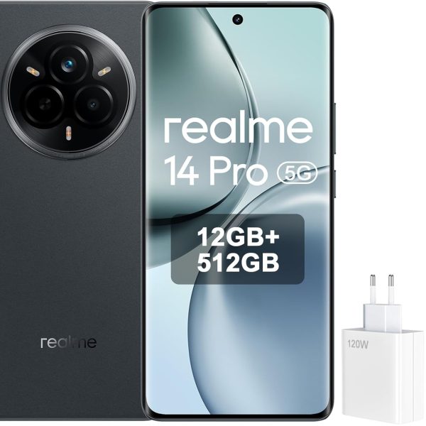 Realme 14 Pro Dual-SIM 512GB ROM + 12GB RAM (GSM Only | No CDMA) Factory Unlocked 5G Smartphone (Suede Grey) - International Version
