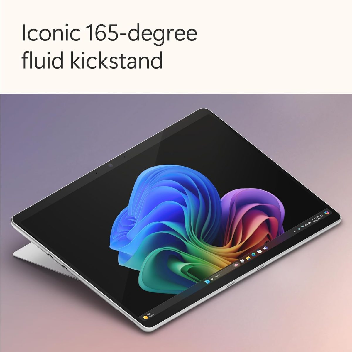 ⁦Microsoft Surface Pro (11th Edition - 2024), Copilot+PC, 2 in 1, 13"LCD upto 120Hz Display, Snapdragon X Plus, Qualcomm Hexagon with 45 TOPS NPU, Qualcomm Adreno GPU, 16GB RAM, 256GB SSD, Platinum⁩ - الصورة ⁦8⁩