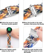 ⁦XMUXI 20mm Braided Watch Straps Compatible with Samsung Galaxy Watch 7 Galaxy watch 6 Classic Strap/Galaxy Watch 5/Watch 4 Nylon Solo Loop Replacement Watch Band for Amazfit GTS 4,Venu Sq⁩ - الصورة ⁦5⁩