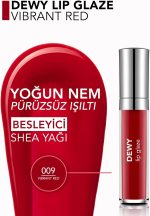 ⁦Flormar Dewy Lip Glaze 009 Vibrant Red⁩ - الصورة ⁦4⁩