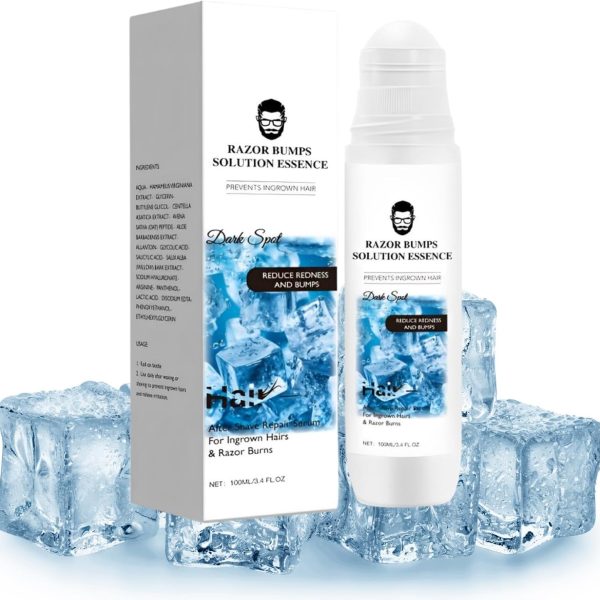 Azonee Ingrown Hair Treatment, Post-Shave Balm for Face, Arms, Legs & Sensitive Areas, Razor Bumps Solution & Skin Care Serum for Men & Women
