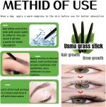 ⁦Usma Grass Extract Essence,Usma Grass Care Cilia Growth Nourishing Liquid, Usma Grass Hair Care Liquid,Usma Oil with Usma Grass Stick,Thickening Eyelashes (5 bottles/5 Sticks)⁩ - الصورة ⁦5⁩