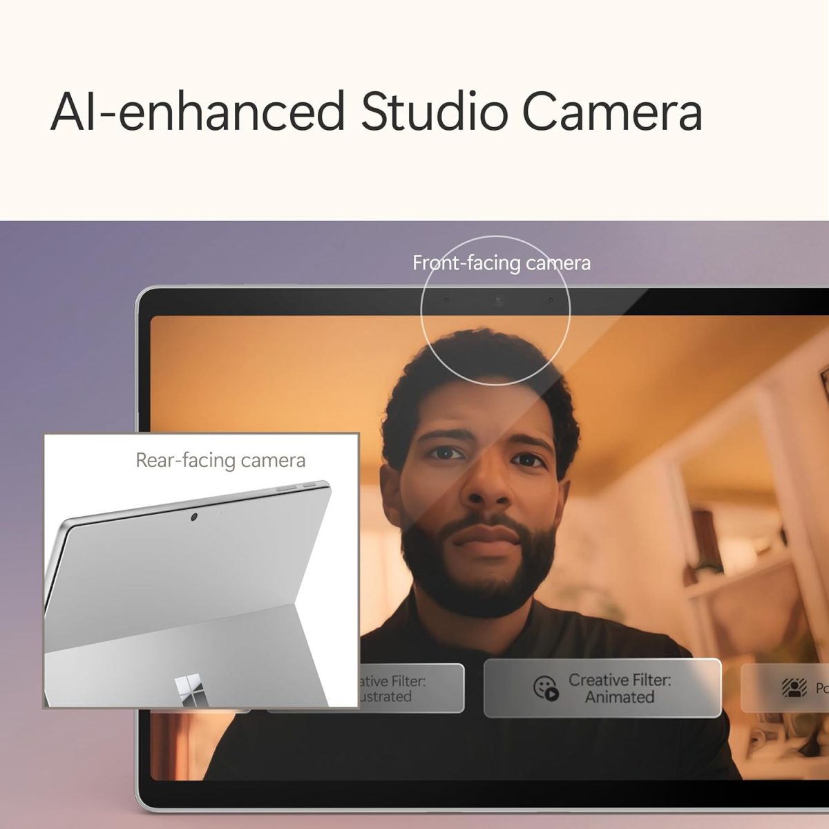 ⁦Microsoft Surface Pro (11th Edition - 2024), Copilot+PC, 2 in 1, 13"LCD upto 120Hz Display, Snapdragon X Plus, Qualcomm Hexagon with 45 TOPS NPU, Qualcomm Adreno GPU, 16GB RAM, 256GB SSD, Platinum⁩ - الصورة ⁦5⁩