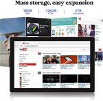 ⁦Android 13 Tablet, 10", 12GB RAM + 128GB ROM/1TB Expandable Tablet, 2024 Latest 2 in 1 Tablets with Keyboard Case, Capacitive Mouse, 2.0 Quad-core Processor, Quad-core Processor⁩ - الصورة ⁦2⁩