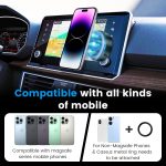 ⁦Necomi Electric Vacuum Magnetic Suction Phone Mount, HandsFree Magnetic Car Phone Holder, Double-Sided Phone Holder Compatible with Car Dashboard Installation, Smooth Surface, Phone, Phone Tablet⁩ - الصورة ⁦6⁩
