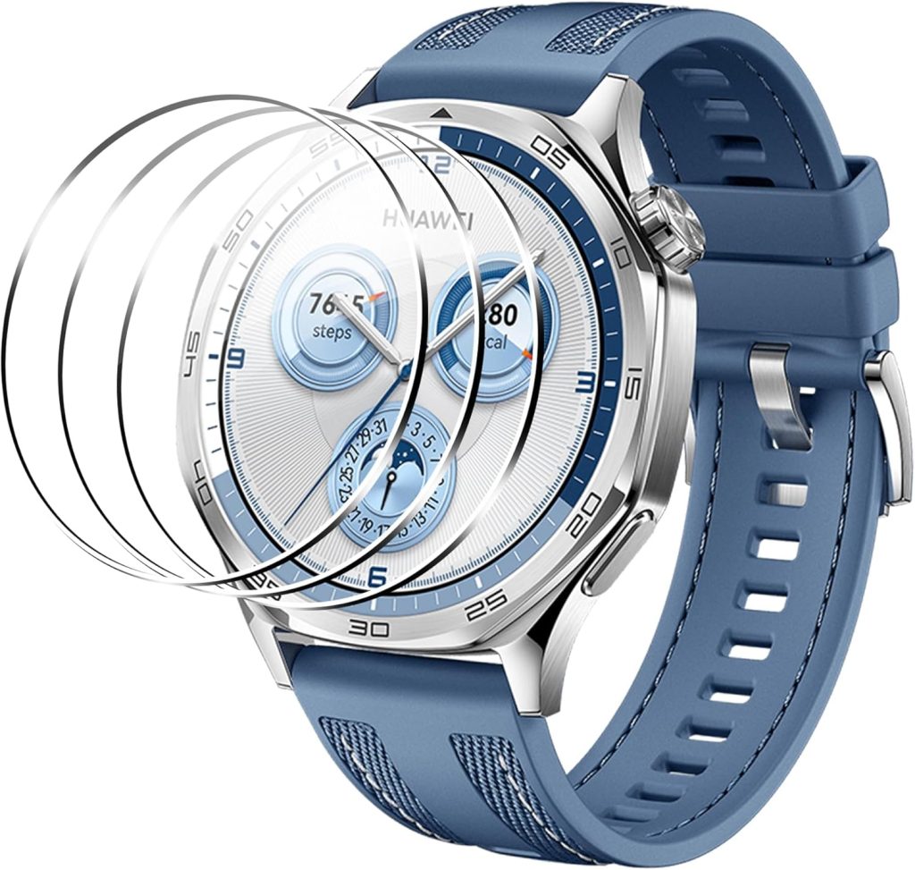 [3Pack] for Huawei Watch GT5 Pro /GT5 46mm Tempered Glass Screen Protector, HD Clear watch Screen Protector Film for Huawei Watch GT5 Pro 46mm/ GT5 46mm (GT5 Pro 46mm)