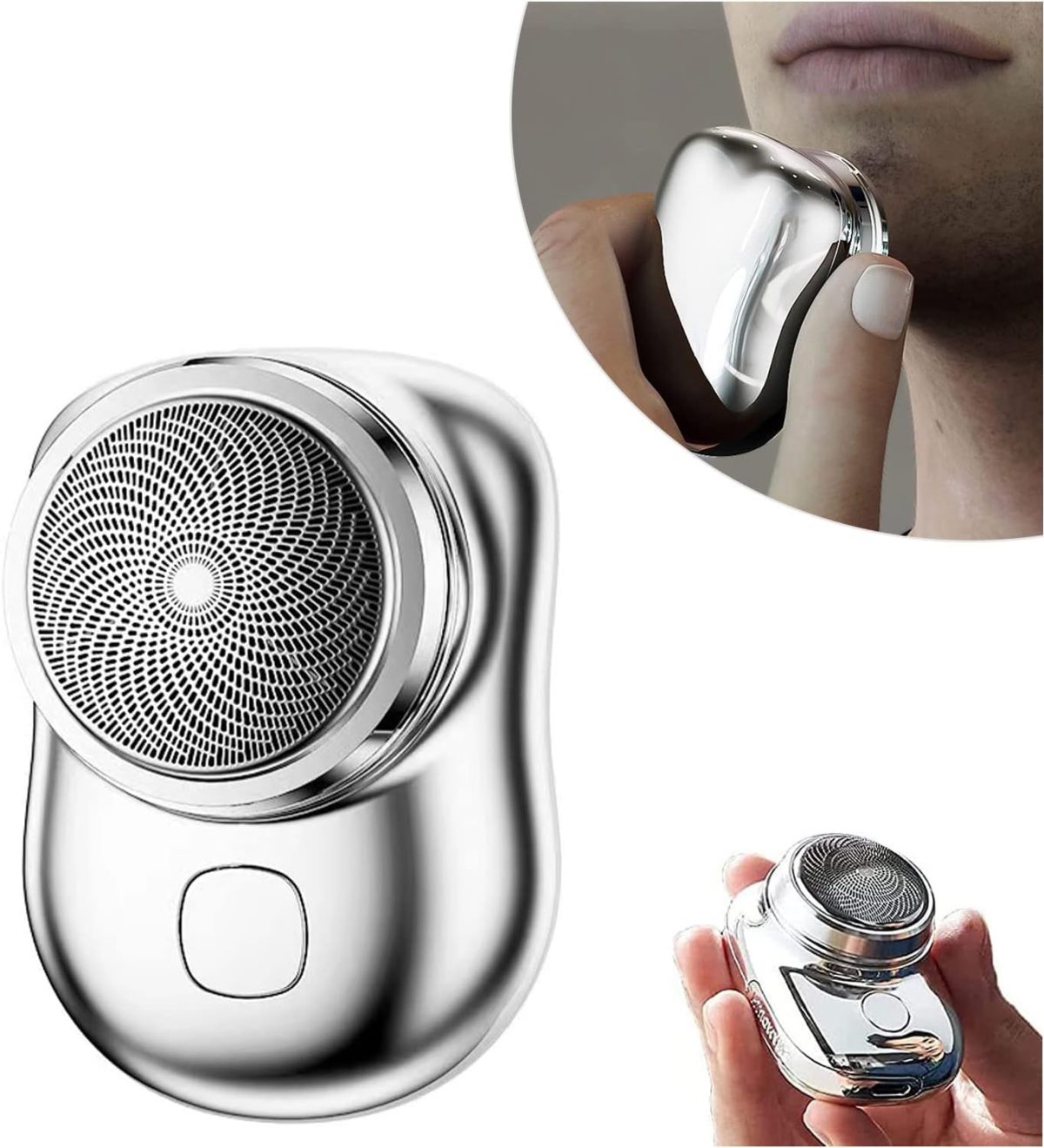 AWH Mini-Shave Portable Electric Shaver for Men, 2023 New Upgrade Rechargeable Mini Razor Easy One-Button Use Suitable for Home,Car Travel,Christmas,Father's Day,Mother's Day Gift