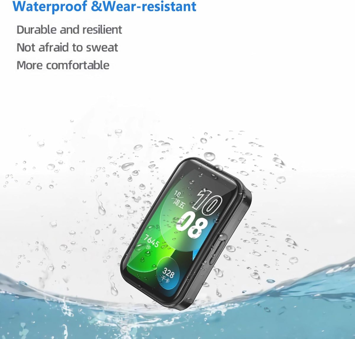 ⁦Protective Watch Case Screen Protector Compatible with Huawei Band 10/9 / 8,TPU HD Ultra-Thin Watch Cover (5 Packs)⁩ - الصورة ⁦3⁩