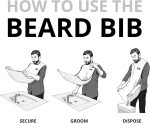 ⁦Beard King Beard Bib Hair Catcher - Mens Apron for Shaving, Shaping, Trimming, Grooming⁩ - الصورة ⁦3⁩