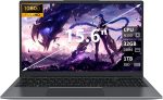 32GB RAM Laptop Computer with 1TB NVMe SSD, Intel N150 Quad-Core Processor(Up to 3.6GHz), 15.6" FHD IPS Display, 8000mAh Battery, Backlit Keyboard, Privacy Webcam, Fingerprint Unlock, Win11 Pro